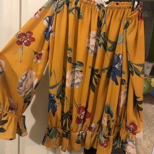 Floral off the shoulder top